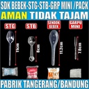 Sendok Teh Puding STG / Sendok Jelly Eskrim STB / Garpu mini / Sendok Bebek Plastik Per Pack Var