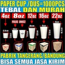 Paper Cup HALAL Tebal 4oz 120ml 8oz 240ml 12oz 360ml 16oz 480ml 22oz Dus Gelas Kertas Trifinity JsKr