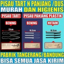 Trifinity Pisau Kue Tart Cake Ulang Tahun / Pisau Plastik Panjang Hitam Bening Murah Per Dus JsKrm