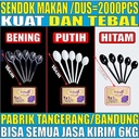 Sendok Makan Plastik Kuat Tebal Panjang Bening / Hitam / Putih Trifinity Per Dus Bisa Semua Js krm