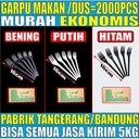 Garpu Makan Plastik Kuat Tebal Trifinity Panjang Murah Bening / Hitam / Putih Per Dus Jskrm