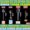 Sendok Teh Puding STG / Sendok Jelly Eskrim STB / Garpu mini / Sendok Bebek Plastik Dus Semua js krm
