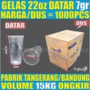 Gelas oz Rata 22oz Datar Cup Plastik Murah Per Dus Jskrm
