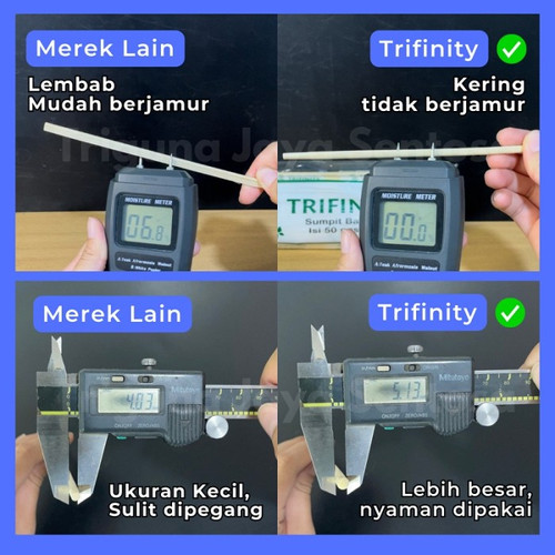 Sumpit Bambu Besar Bersih Halus Kering / Tusuk Gigi Higienis / Tusuk Sate Per Dus Trifinity Jskrm