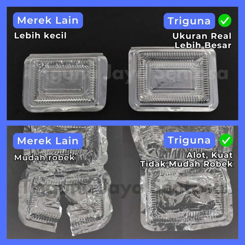 Mika Kue Nasi Per Pack Plastik Bening Uk 3/4/5/6/7 Kemasan Jajanan Pasar Serba Guna Var