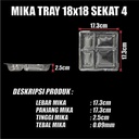 Mika Tray Sekat 18s4 sekat 4 atau 20s5 sekat 5 atau 20s7 Sekat 7 U Kotak Nasi Per Dus bisa jskrm