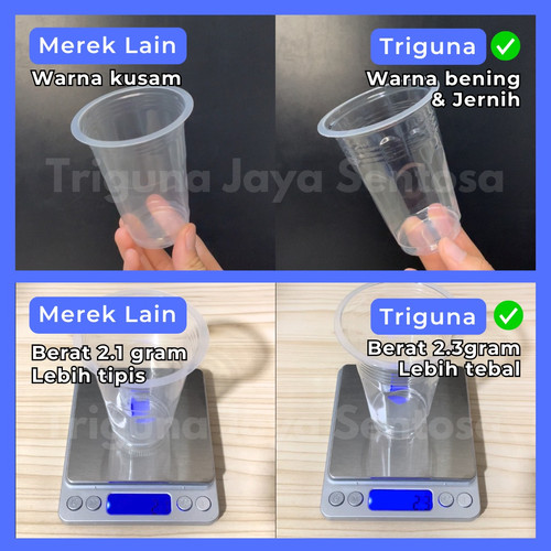 Gelas Plastik Aqua 220ml 2,4gr / Gelas Bola Bola Polkadot Tebal Per Pack Cup Kopi Tahan Panas Murah