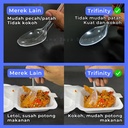 Sendok Garpu Steril Tebal Plastik Tisu Tusuk Gigi Higienis Set Bening / Hitam / Putih Pack Trifinity