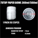 Tutup Paper Bowl HALAL Rapat Klop 360ml 500ml /Tutup 650ml 800ml / Inner Tray Sekat 650ml 800ml Pack