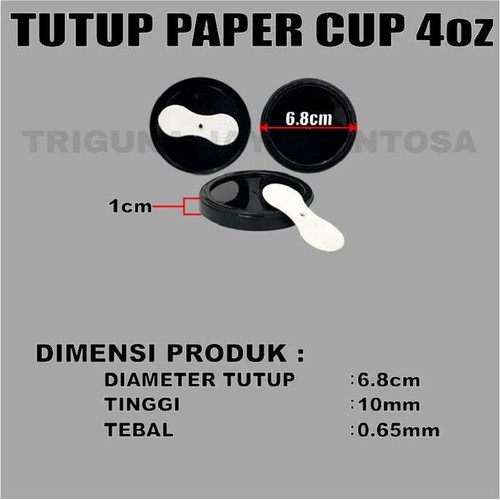 Tutup Paper Cup HALAL Rapat Klop 4oz 8oz 12oz 16oz 22oz Per Dus Hanya Tutup Gelas Kertas JsKrm