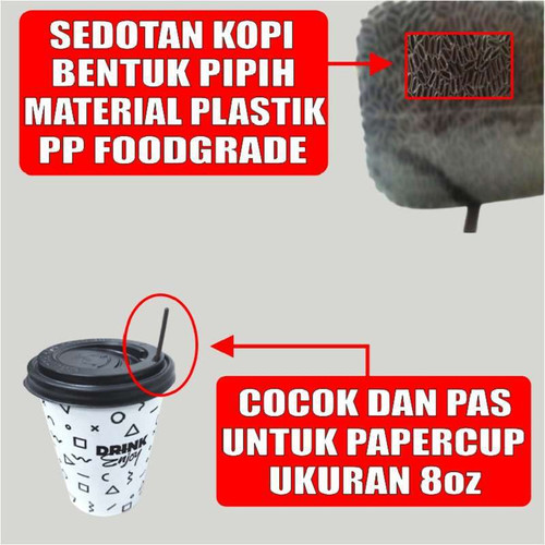 Sedotan Plastik Kopi Tebal 10000pcs Jskrm