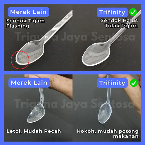 Sendok Teh Puding STG / Sendok Jelly Eskrim STB / Garpu mini / Sendok Bebek Plastik Dus Semua js krm