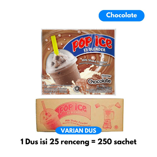 Pop ice Per Karton Dus isi 250pcs Var Grosir Carton