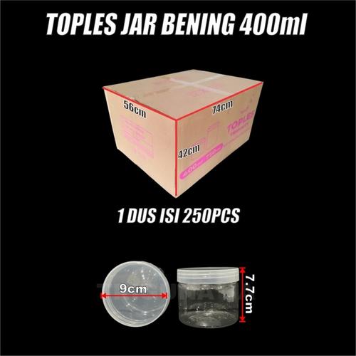 Toples Tebal 300ml 400ml 500ml 750ml 1000ml 1300ml n Seal /Dus Plastik Jar Silinder Bening Pet jskr