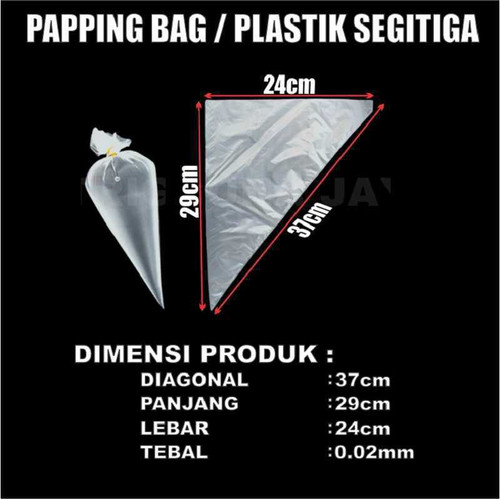 Tisu Tisue Murah n Plastik Segitiga Papping Pipping Bag Corong /Dus Jsk
