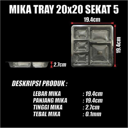 Mika Tray Sekat 18s4 sekat 4 / 20s5 sekat 5 / 20s7 Sekat 7 U Kotak Nasi Var