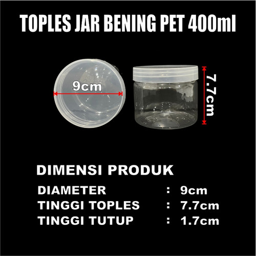 Toples Tebal 300ml 400ml 500ml 750ml 1000ml 1300ml Plastik n Seal Jar Silinder Bening Pet Per Pcs