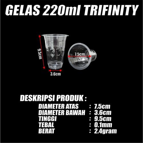Gelas Plastik Aqua 220ml 2,4gr / Gelas Bola Bola Polkadot Tebal Per Pack Cup Kopi Tahan Panas Murah