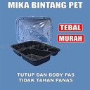 Mika Bento Tebal Bintang 4 Sekat PET Trifinity atau 4Sekat HIPS Tahan Panas Per Dus Semua Js Krm