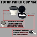 Tutup Paper Cup HALAL Rapat Klop 4oz 8oz 12oz 16oz 22oz Per Dus Hanya Tutup Gelas Kertas JsKrm