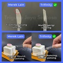 Trifinity Pisau Kue Tart Cake Ulang Tahun / Pisau Plastik Panjang Hitam Bening Murah Per Dus JsKrm