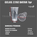Gelas oz Rata 22oz Datar Cup Plastik Murah Per Dus Jskrm