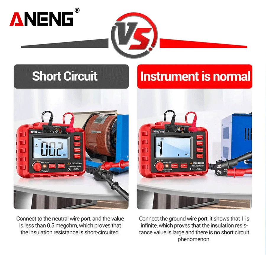 Aneng MH11 Insulation Earth Resistance Tester Digital Ground Original