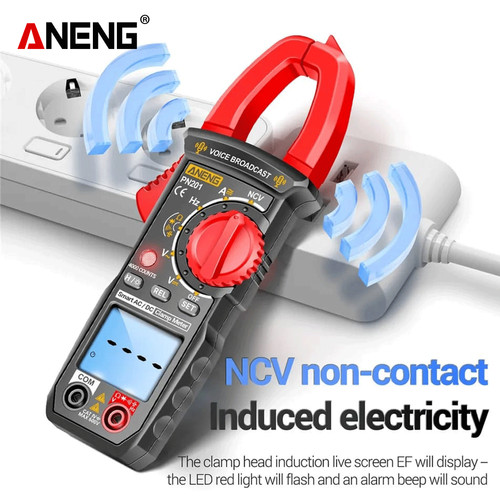 Aneng PN201 Pro Digital Clamp Meter Voice Broadcast Multitester DC/AC