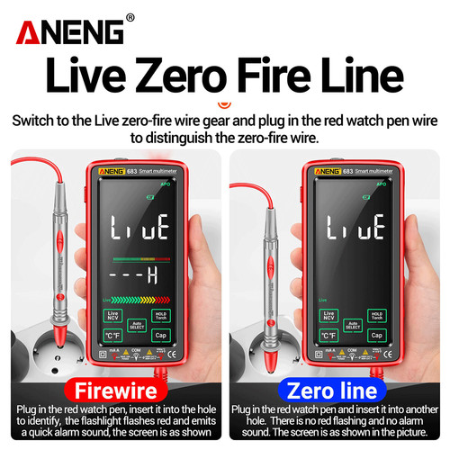Aneng 683 Pro 6000 Counts Digital Multimeter Smart Touch Screen Diode