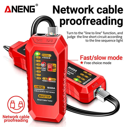 Aneng M469A Network Cable Tracker Networking Analyzer RJ45 RJ11 Ori
