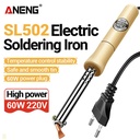 Aneng SL502 Solder Listrik Wooden Handle Electric Soldering Iron 60W Repair Tools Electric