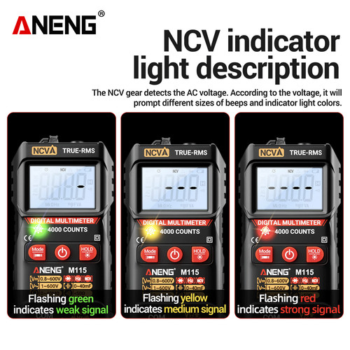 Aneng M115 Multimeter Digital Tester with Capacitance & Hz Frequency Measurement Multi-Function