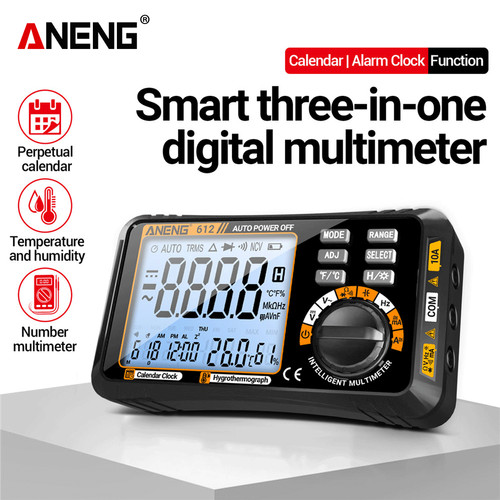 Aneng 612 Pro Smart 3 in 1 Digital Multimeter 4000 Count Voltage Capacitance Measurement Tester