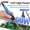Aneng Sl105 Adjustable Temperature Electric Soldering Iron 60W Ceramic Heating Core Soldering Tool