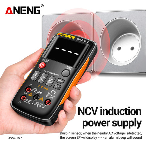 Aneng Q1 Pro Multimeter Digital True RMS 9999 Counts Transistor Capacitor NCV Testers Original