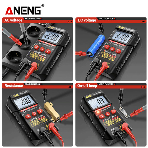 Aneng M115 Multimeter Digital Tester with Capacitance & Hz Frequency Measurement Multi-Function
