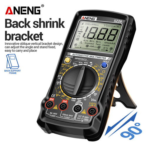 Aneng SZ26 Pro Multitester Closed Angle Measure Repair Multimeter Speed Diode Meter Ohmer Car Tester