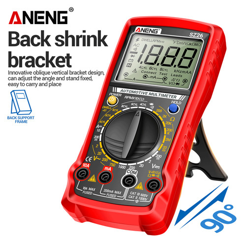 Aneng SZ26 Pro Multitester 1999 Count Smart High Precision Closed Angle Measure Car Tester Tools