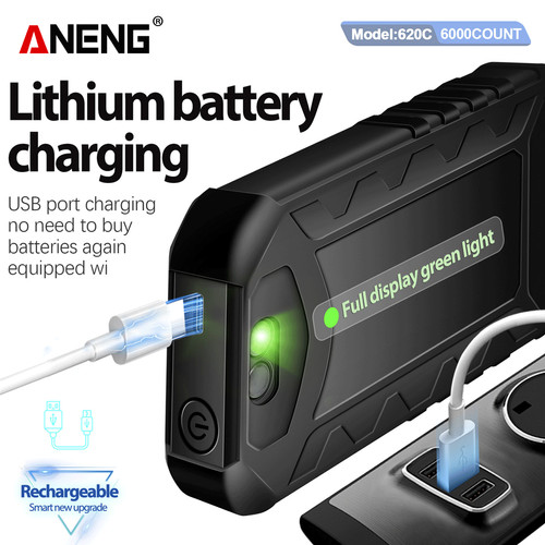 Aneng 620C Pro Digital Built-in Lithium Battery Multimeters 6000 Counts Meter Auto Recognition 10A