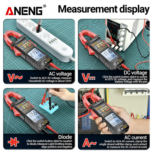 Aneng PN109 Clamp Meter Professional Smart Digital 600A High Current NCV Induction Non-Contact