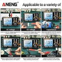 Aneng 612 Smart 3 in 1 Digital Multimeter 4000 Count Voltage Capacitance Measurement Tester