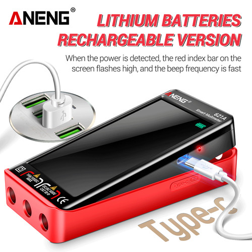 Aneng 621A Pro Multimeter Digital Layar Sentuh True RMS mA DC AC Original