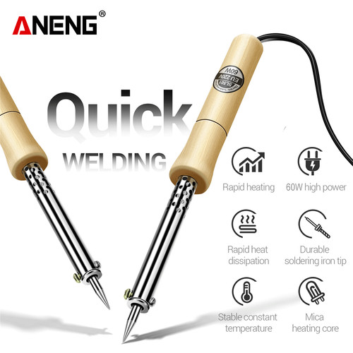 Aneng SL501 Solder Listrik Gagang Kayu Soldering Iron Handle Solder Listrik 60W