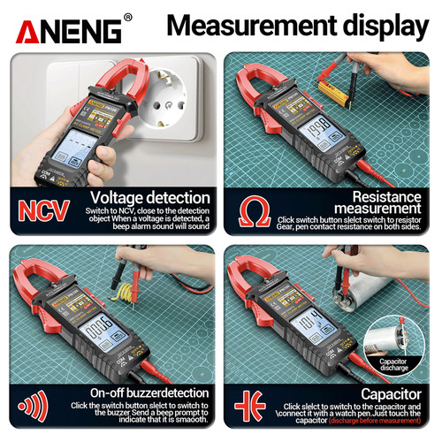 Aneng PN109 Clamp Meter Professional Smart Digital 600A High Current NCV Induction Non-Contact