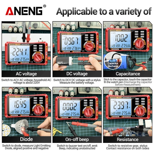 Aneng 612 Smart 3 in 1 Digital Multimeter 4000 Count Real-time Power-off Measuring Tester