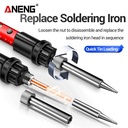 Aneng SL105 Solder Listrik Iron 60W Adjustable Temperatur Suhu 180-520 C Original