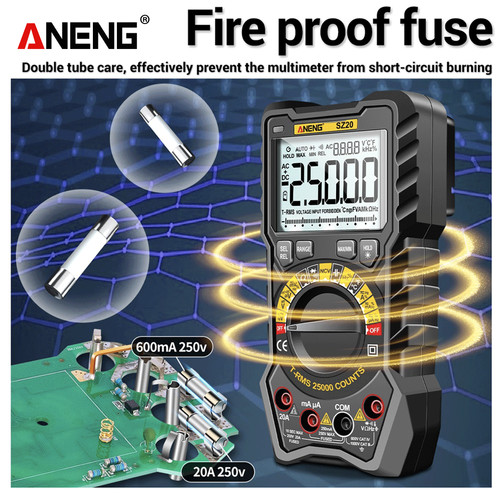 Aneng SZ20 Pro Digital Multimeter NCV AC/DC Ohm Hz 25000 Counts Smart Current Meter Digital Multimetro Tester Tools Original