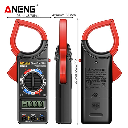 Aneng DT266 Clamp Meter AC Current 1000A Tang Amper AC DC Volt