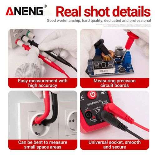 Aneng PT1009 Kabel Multitester Digital Multi-Fungsi 1000V 10A