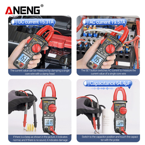Aneng PN201 Pro Digital Clamp Meter Voice Broadcast Multitester DC/AC